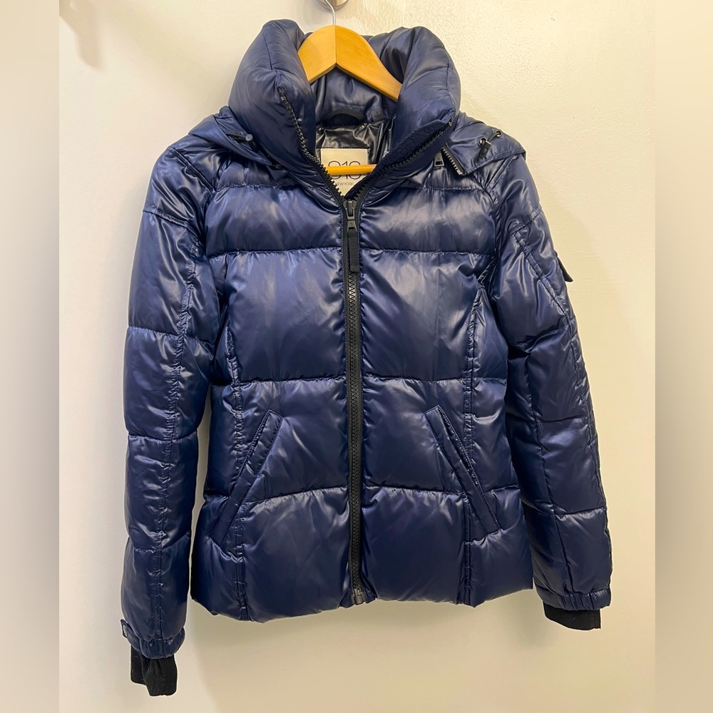 S13 Navy Puffer Coat Sz S, Pre-Owned, Heavy-Weight